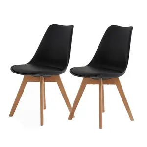 Elianna Upholstered Dining Chair (Set of 2) Black