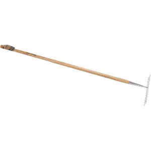 Draper Heritage Stainless Steel Garden Rake with Ash Handle 99015