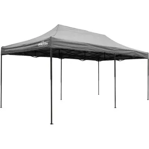 Heavy Duty 3x6m Pop-Up Gazebo - Grey Waterproof Outdoor Canopy for Events