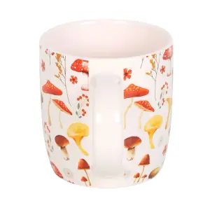 Something Different Mushroom All-Over Print Mug Orange/Yellow/Cream (One Size)