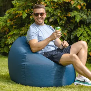 Veeva Classic Indoor Outdoor Bean Bag Teal Green Bean Bag Chair