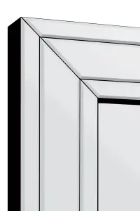 MirrorOutlet Langley All Glass Bevel Free Standing Cheval Dress Mirror 5ft7 x 1ft11, 170cm x 58cm