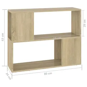 Berkfield TV Cabinet Sonoma Oak 80x24x63 cm Engineered Wood