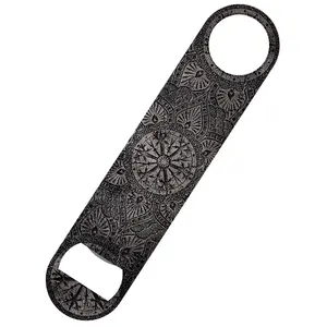 Grindstore Metallic Mandala Bar Blade Bottle Opener Grey (One Size)