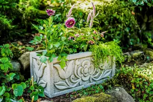 Large Tulip design Stone Planter Trough