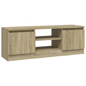 Berkfield TV Cabinet with Door Sonoma Oak 102x30x36 cm