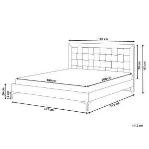 Velvet EU Super King Size Bed Green LIMOUX