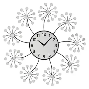 Interiors by Premier Mirrored Floret Wall Clock