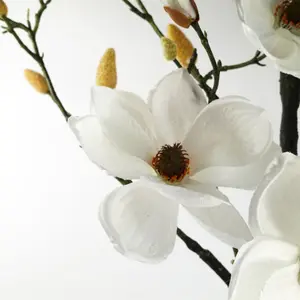 110cm Magnolia Artificial Tree White Potted