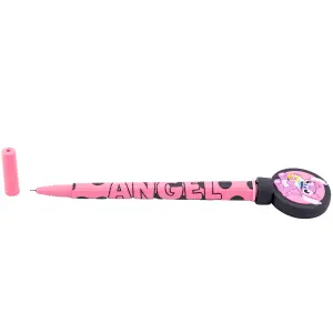 Lilo & Stitch Angel Pen And Topper Pink/Black (One Size)