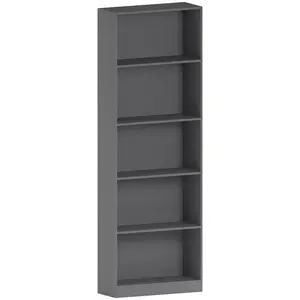 Ronald Bookcase Grey / 175 cm H x 60 cm W