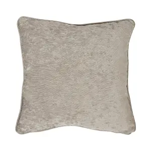 Textured Chenille Natural Textured Filled Cushion