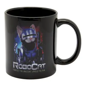 Horror Cats RoboCat Ceramic Mug Black (One Size)