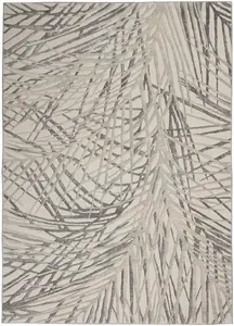 Ivory Grey Luxurious Modern Abstract Easy to clean Rug for Dining Room Bed Room and Living Room-240cm X 320cm