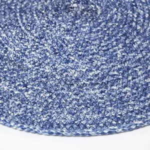 Homescapes Blue Handwoven Round Placemats Set of 4