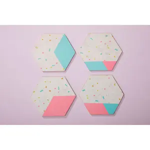 Maison by Premier Mimo Set Of 4 Hexagonal Cork Coasters