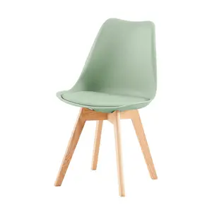 Nero Upholstered Dining Chair (Set of 2) Tea Green / Oak