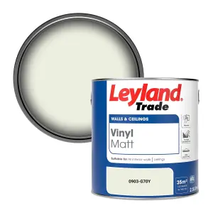 Leyland Trade Vinyl Matt Walls & Ceilings Emulsion Paint (0903-G70Y) 2.5L