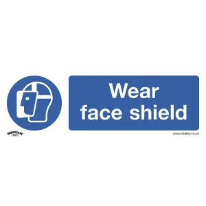 Sealey Mandatory Safety Sign Wear Face Shield Self-Adhesive Vinyl x10 SS55V10