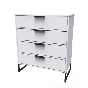 Madrid 4 Drawer Chest in White Matt (Ready Assembled)