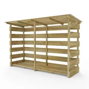 Everest Wooden Log Store (Double - 190cm Wide, 123cm Tall)