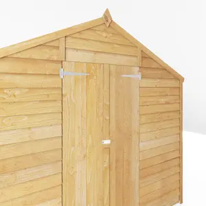 Waltons Garden Shed 12 x 8 Overlap Apex Double Door Windowless Wooden Outdoor Storage Building