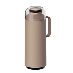 Tramontina 1L Thermal Flask with Cup Lid and Interior Glass Container Beige