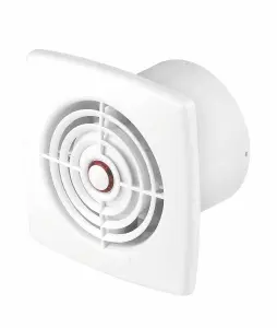 Bathroom & Kitchen Extractor Fan 125mm Wall White Ventilator