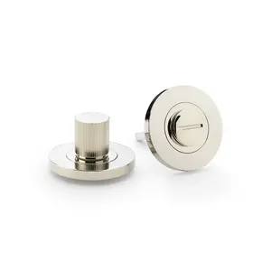 Alexander & Wilks Reeded Thumbturn and Release - Polished Nickel PVD