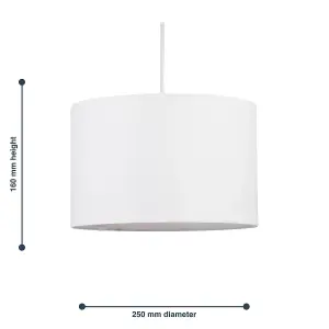 First Choice Lighting White 25cm Ceiling Light Shade