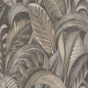 Khalili Wallpaper Raffia Charcoal Holden 65942