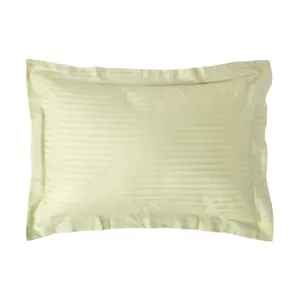 Homescapes Sage Green Egyptian Cotton Satin Stripe Oxford Pillowcase 330 TC