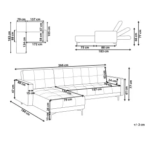 Right-Hand Corner Sofa with Ottoman ALNES Beige Right Hand