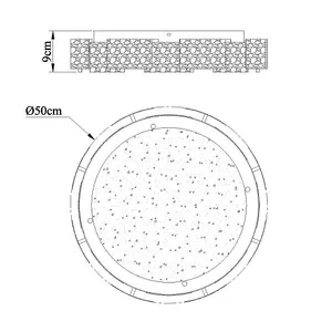 Luminosa Jade Dimmable LED Flush Light 40W CCT