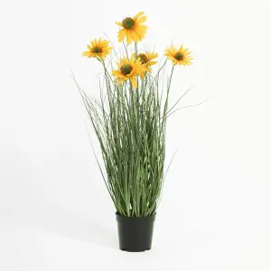 Blooming Artificial - 60cm / 2ft Orange Artificial Rudbeckia Flowering Grass