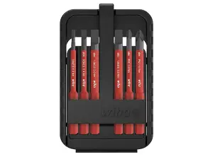 Wiha SlimBits Slotted Phillips Screwdriver Mixed Set 6pcs VDE Electrician 43159