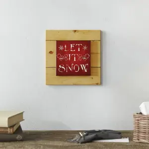 Let It Snow - Wrapped Canvas Print 109.22cm H x 109.22cm W x 5.08cm D