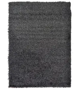 Charcoal Thick Shaggy Rug - California - 110 x 160 (3'6x5'2")