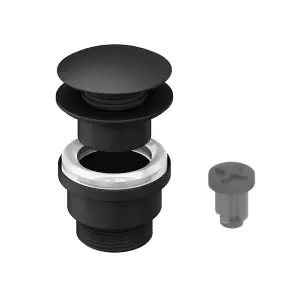 Aquadry Oria Tall Matt Black Round Sink or worktop Tap