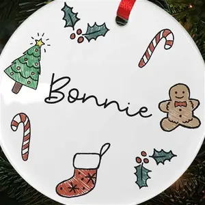 Personalised Any Name Christmas Sketch Bauble