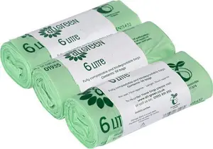 6 Litre X 150 All-Green Compostable Kitchen Caddy Liners - Food Waste Bin Liners - EN 13432-6L Bags