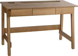 Ithaca Desk in Riviera Oak effect with stationery drawer