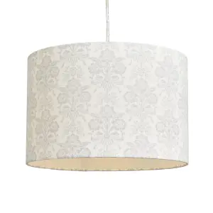 Litecraft Damask Grey Easy Fit Lamp Shade