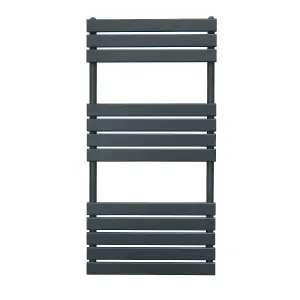 Flat Panel Towel Radiator - 1200mm x 600mm - Anthracite Grey