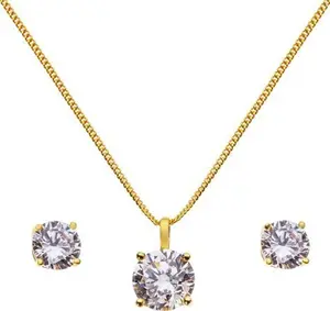 Revere 9Ct Gold Plated Silver Pendant & Earring Set