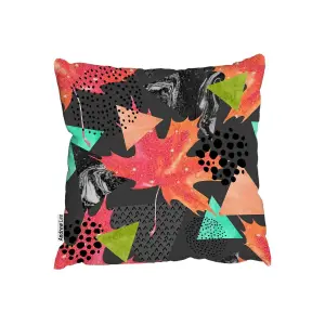 Cushions - Abstract autumn geometric leaf (Cushion) / 60cm x 60cm