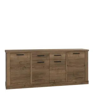 Corona 4 Door 2 Drawer Sideboard in Tabak Oak