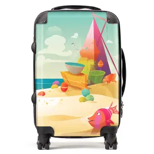 Fish On A Beach Holiday Suitcase - Cabin