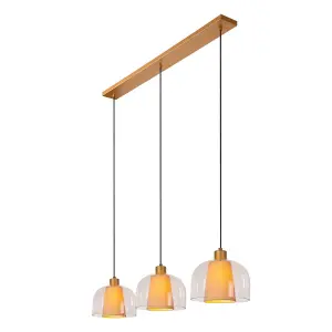 Lucide Gunhild Classic Pendant light - 3xE27 - Transparant