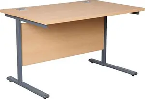 Office Desk - Horizon Desk 1200mm Wide In Beech With Grey Legs